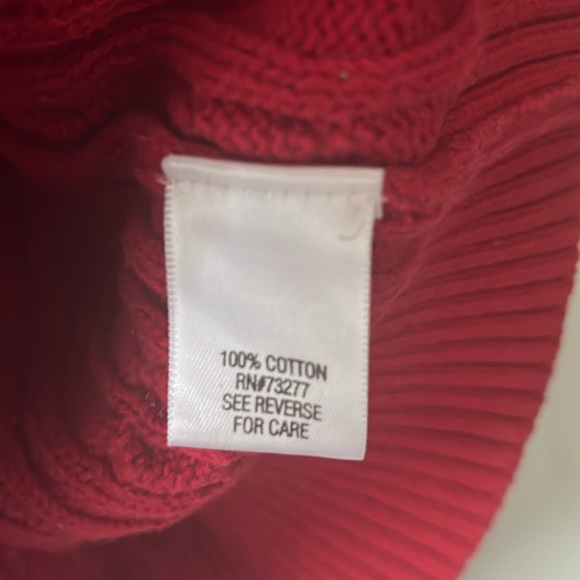 Croft & Barrow Red Cotton Sweater - Picture 3 of 4